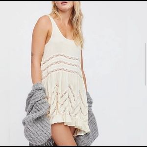 Free People Intimately Lace Trapeze Mini Dress